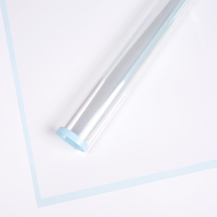 کاغذ بسته بندی گل پلاستیکی لبه تک رنگ شفاف MYHC-15