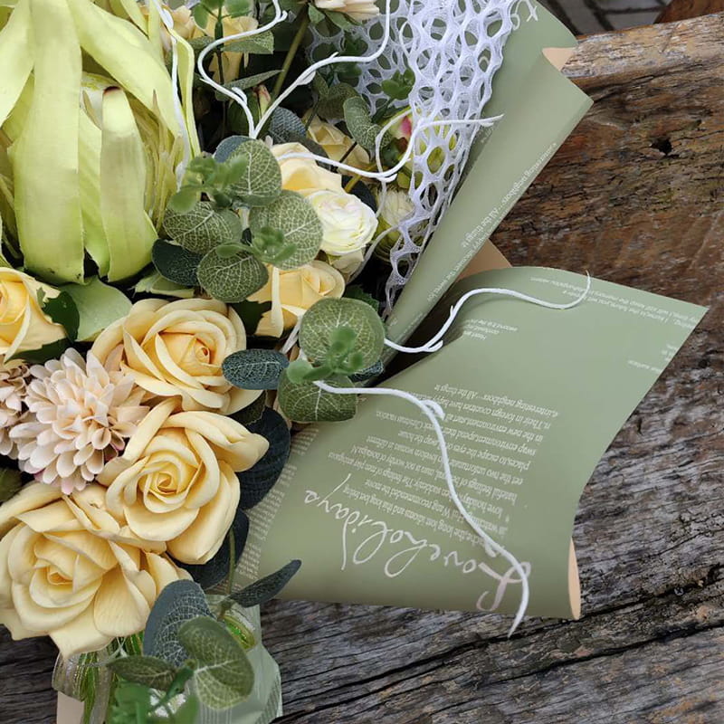 MYHC-20 تزیین انگلیسی Ouya Paper Pearl Film Film Paper Flower Paper