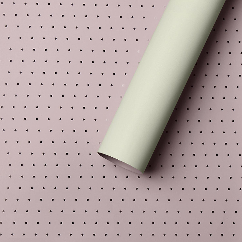 فیلم بسته بندی گل پنبه ای دو طرفه دو رنگ با روکش آلومینیومی MYHC-34 Dot Decoration