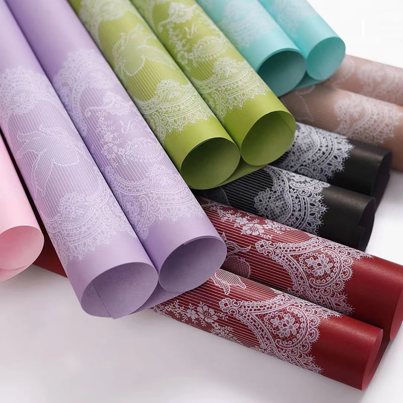 فیلم بسته بندی گل ضد آب MYHC-46 Lace Pattern BOPP
