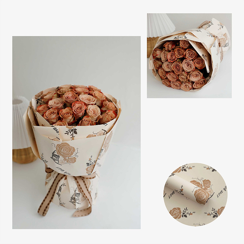 MYHC-47 کاغذ بسته بندی گل با چرم گاوی کم اشباع