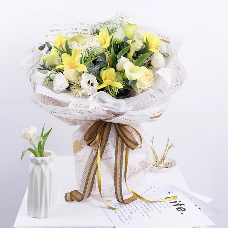 فیلم بسته بندی گل پلاستیکی MYHC-52 Herb Golden Light Matt Film 57×57cm (±2cm)