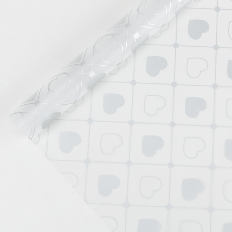 فیلم بسته بندی گل شفاف طرح شطرنجی عشق تک رنگ MYHC-60