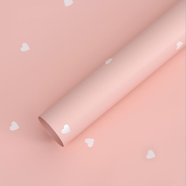 فیلم بسته بندی گل پنبه ای MYHC-63 Little Love Decoration Film Pearlescent Bopp