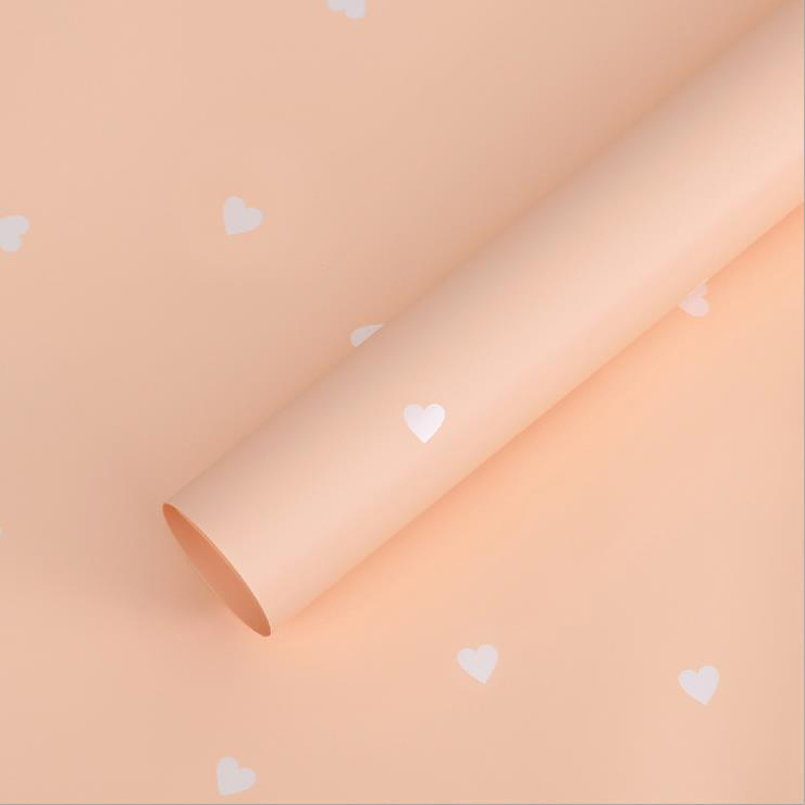 فیلم بسته بندی گل پنبه ای MYHC-63 Little Love Decoration Film Pearlescent Bopp