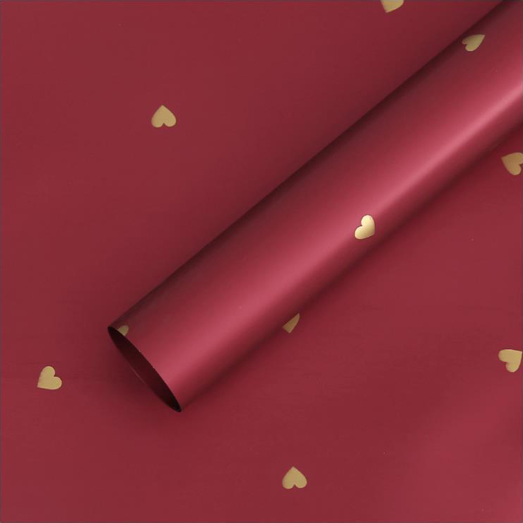 فیلم بسته بندی گل پنبه ای MYHC-63 Little Love Decoration Film Pearlescent Bopp