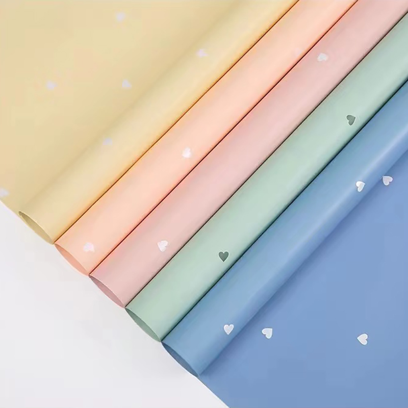فیلم بسته بندی گل پنبه ای MYHC-63 Little Love Decoration Film Pearlescent Bopp