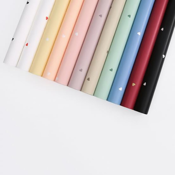 فیلم بسته بندی گل پنبه ای MYHC-63 Little Love Decoration Film Pearlescent Bopp