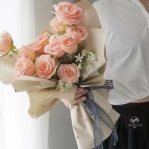 فیلم بسته بندی گل پنبه ای MYHC-63 Little Love Decoration Film Pearlescent Bopp