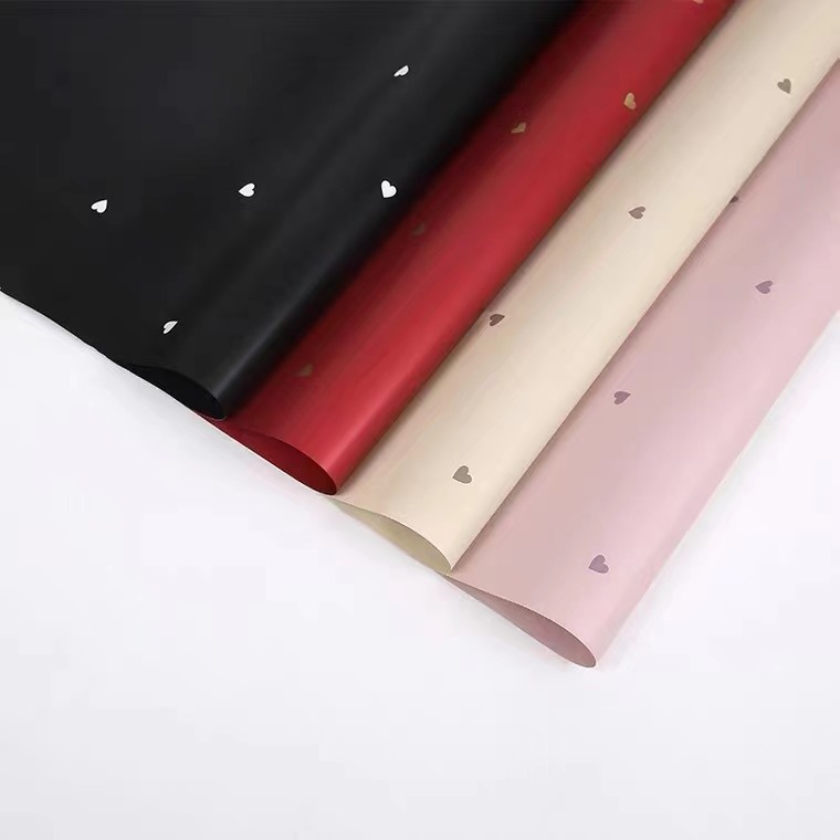 فیلم بسته بندی گل پنبه ای MYHC-63 Little Love Decoration Film Pearlescent Bopp