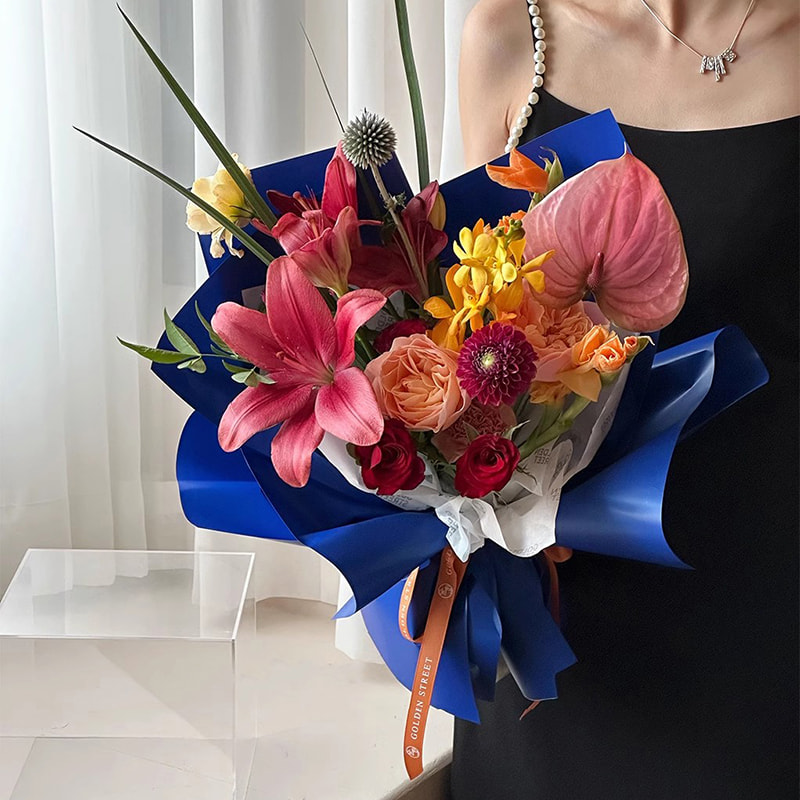 MYHC-68 Pearl Film 8 Silk 45×50cm (±2cm) کاغذ بسته بندی گل تک رنگ