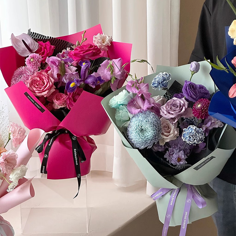 MYHC-68 Pearl Film 8 Silk 45×50cm (±2cm) کاغذ بسته بندی گل تک رنگ