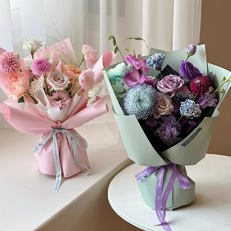 MYHC-68 Pearl Film 8 Silk 45×50cm (±2cm) کاغذ بسته بندی گل تک رنگ