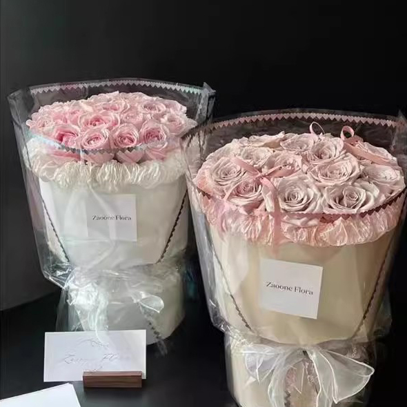 فیلم بسته بندی گل شفاف MYHC-73 Lace Glitter Opp