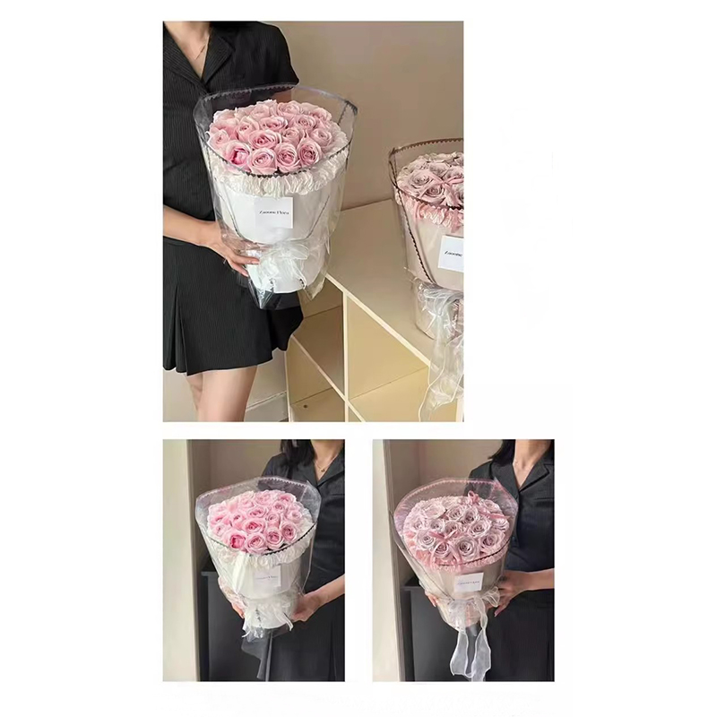 فیلم بسته بندی گل شفاف MYHC-73 Lace Glitter Opp