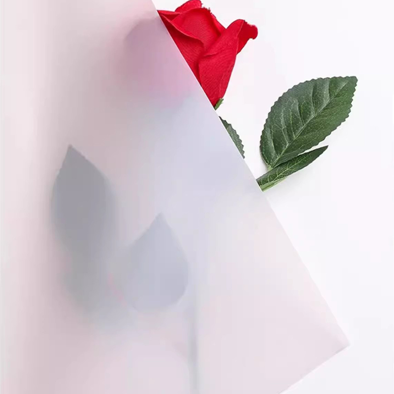 کاغذ بسته بندی گل شفاف یک رنگ مات