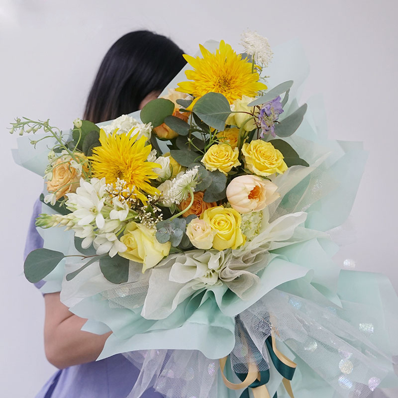 کاغذ بسته بندی گل شفاف یک رنگ مات