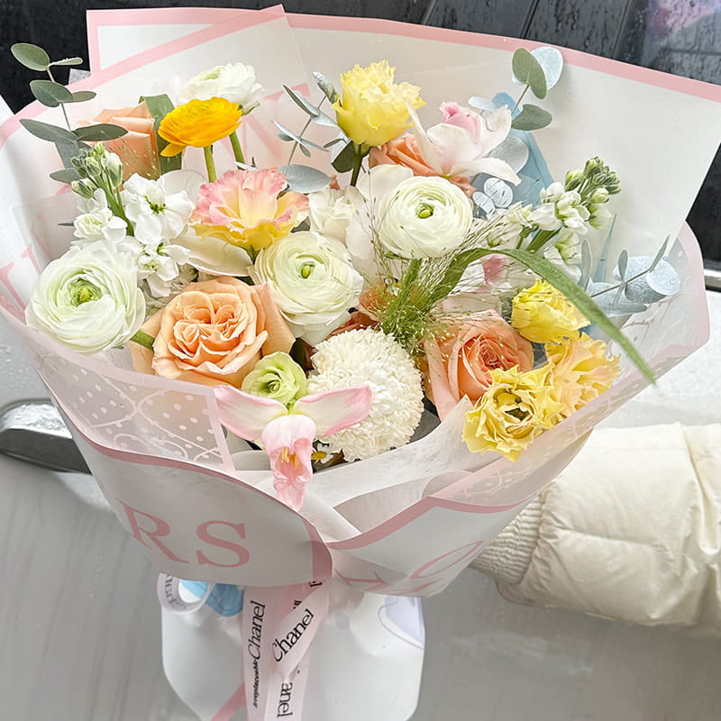 کاغذ بسته بندی گل با بافت صاف