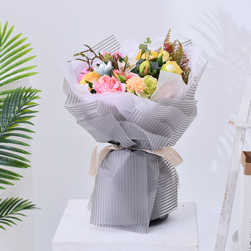 کاغذ بسته بندی گل مات راه راه