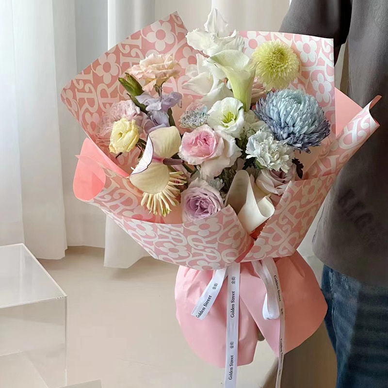 کاغذ بسته بندی گل الگوی گل مات