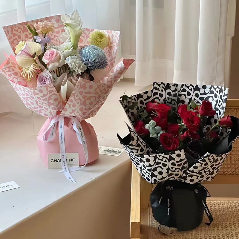 کاغذ بسته بندی گل الگوی گل مات