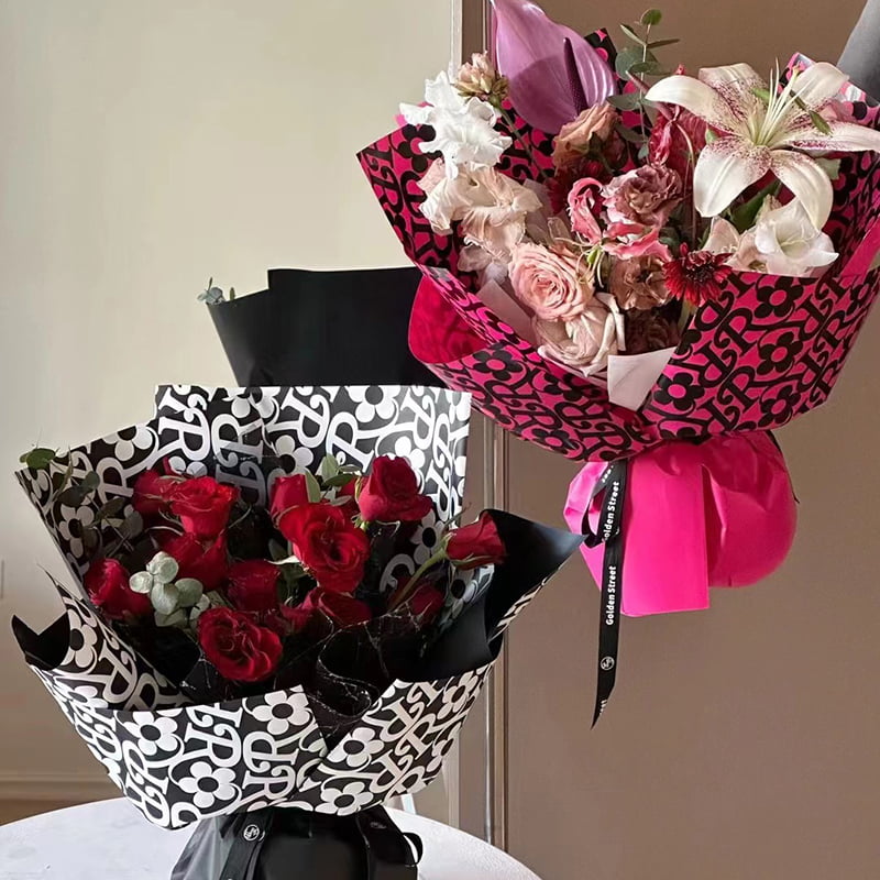 کاغذ بسته بندی گل الگوی گل مات