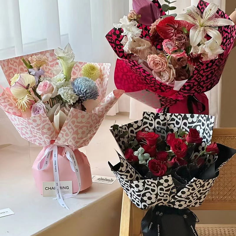 کاغذ بسته بندی گل الگوی گل مات