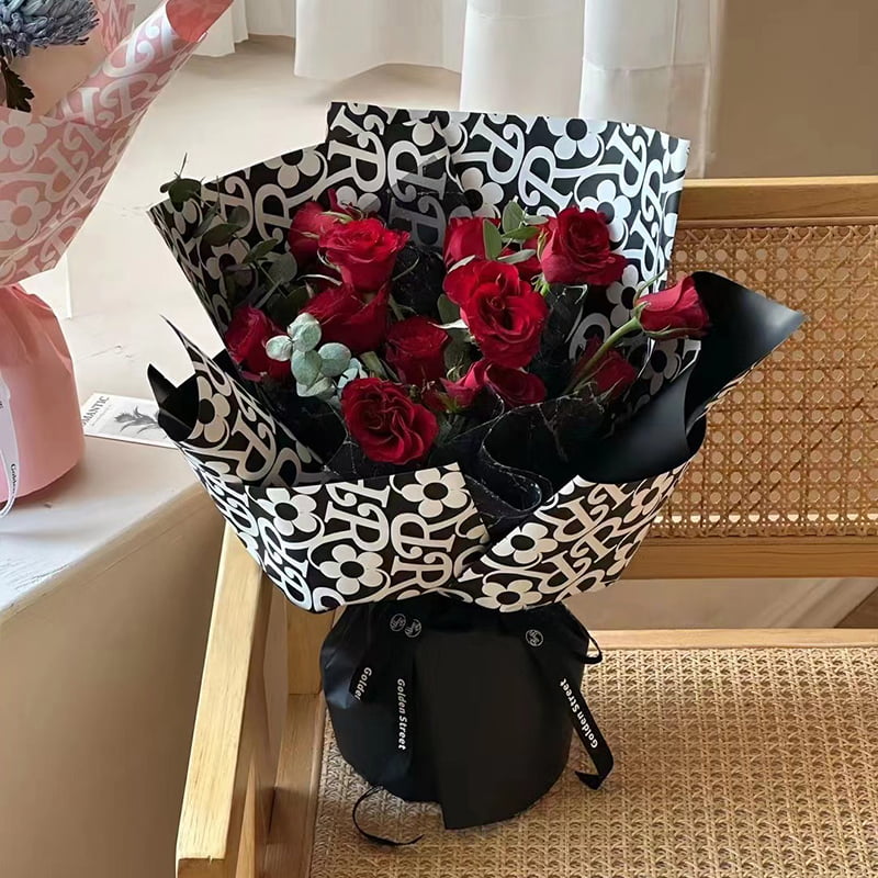 کاغذ بسته بندی گل الگوی گل مات