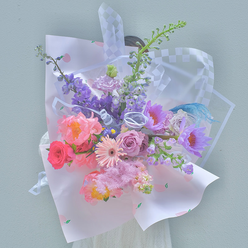 کاغذ بسته بندی دسته گل طرح میوه ساده